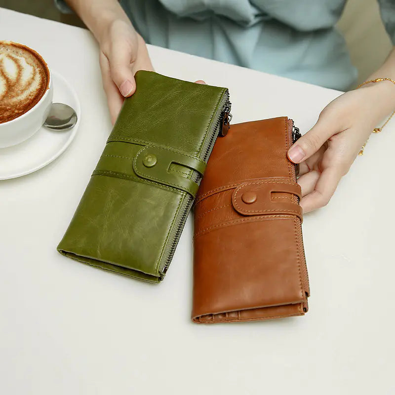 Genuine Leather Women's Clutch Purse